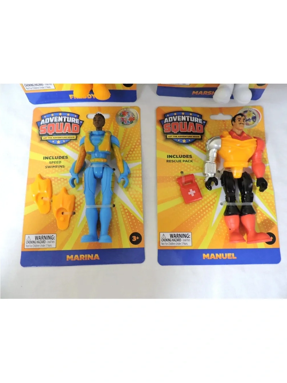 Compete 4 Team Set Adventure Squad Action Figures Rescue Heros Fireman EMT Sea
